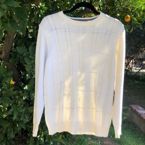 ✨HP✨ Oscar de la Renta Mens White Knit Sweater S